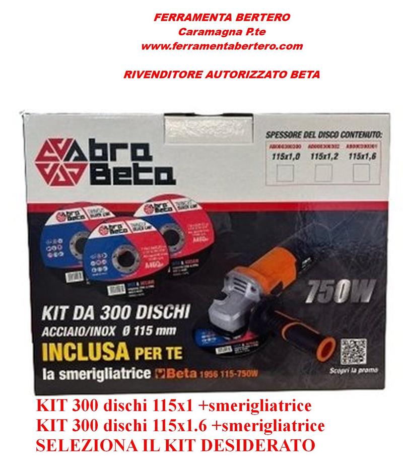 KIT PROMO BETA DISCHI PIU SMERIGLIATRICE 
